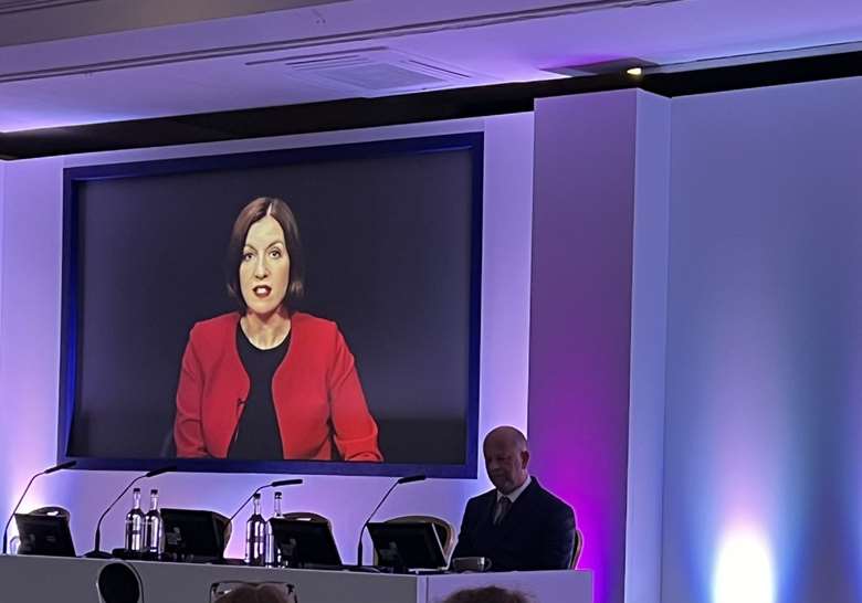 Bridget Phillipson addresses delegates at the ADCS annual conference in Manchester. Picture: ADCS/Twitter